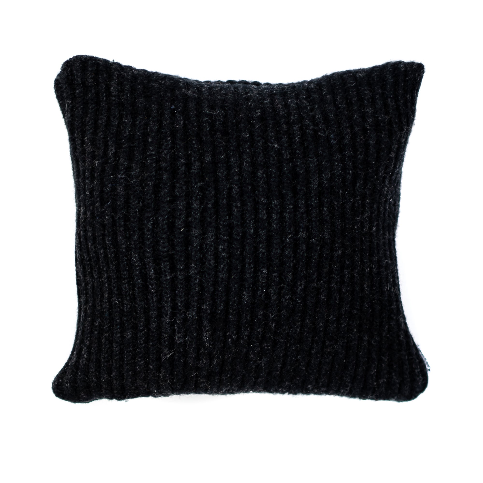 10x10 Wool Black Pillow Cover