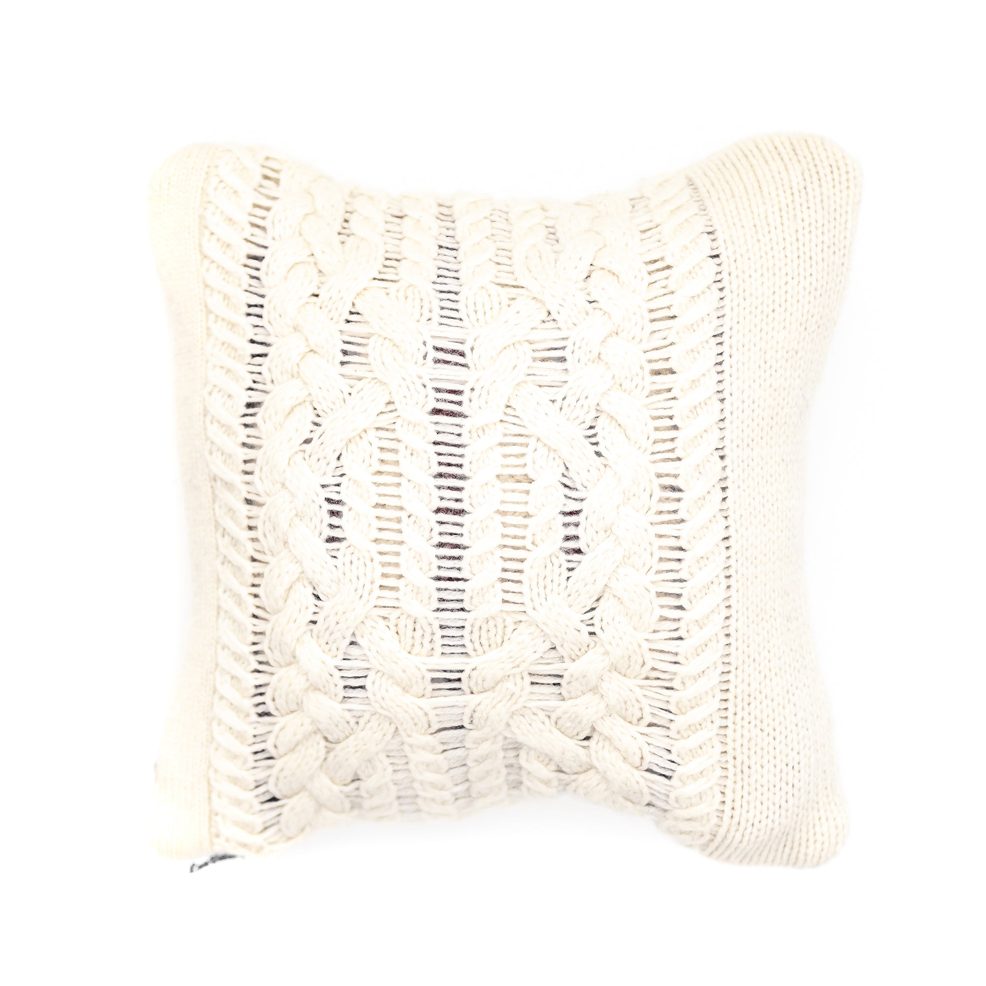 10x10 Cream Wool Pillow Cover