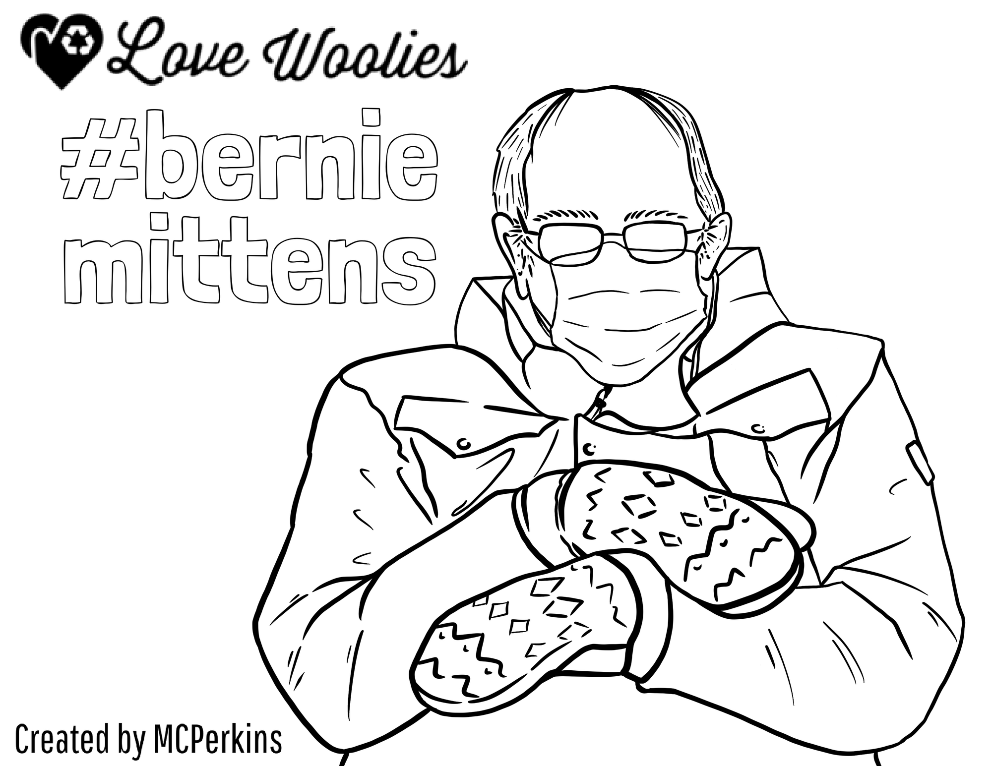 #BernieMittens Coloring Pages!