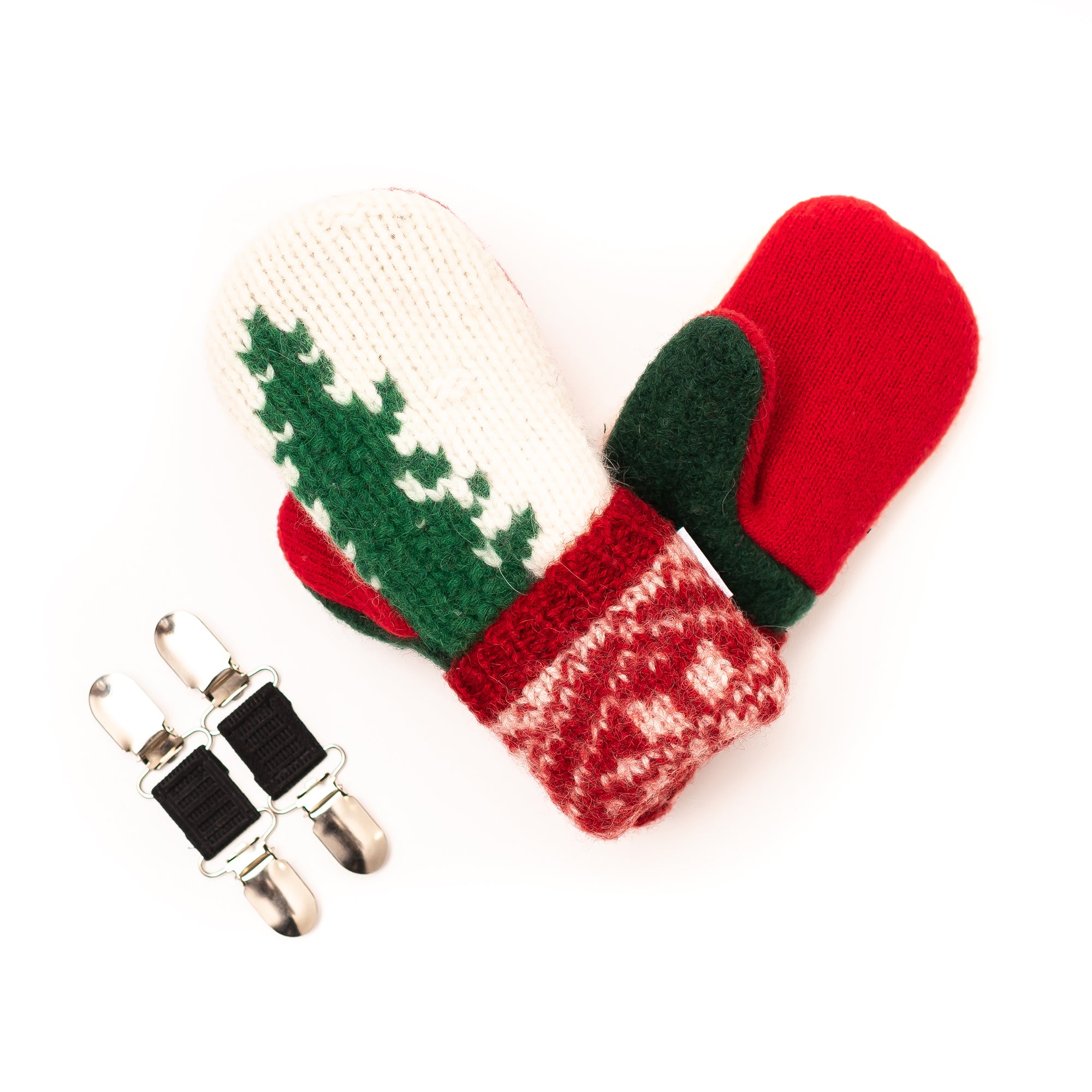 Large Kid's Wool Sweater Mittens | Oh Christmas Tree