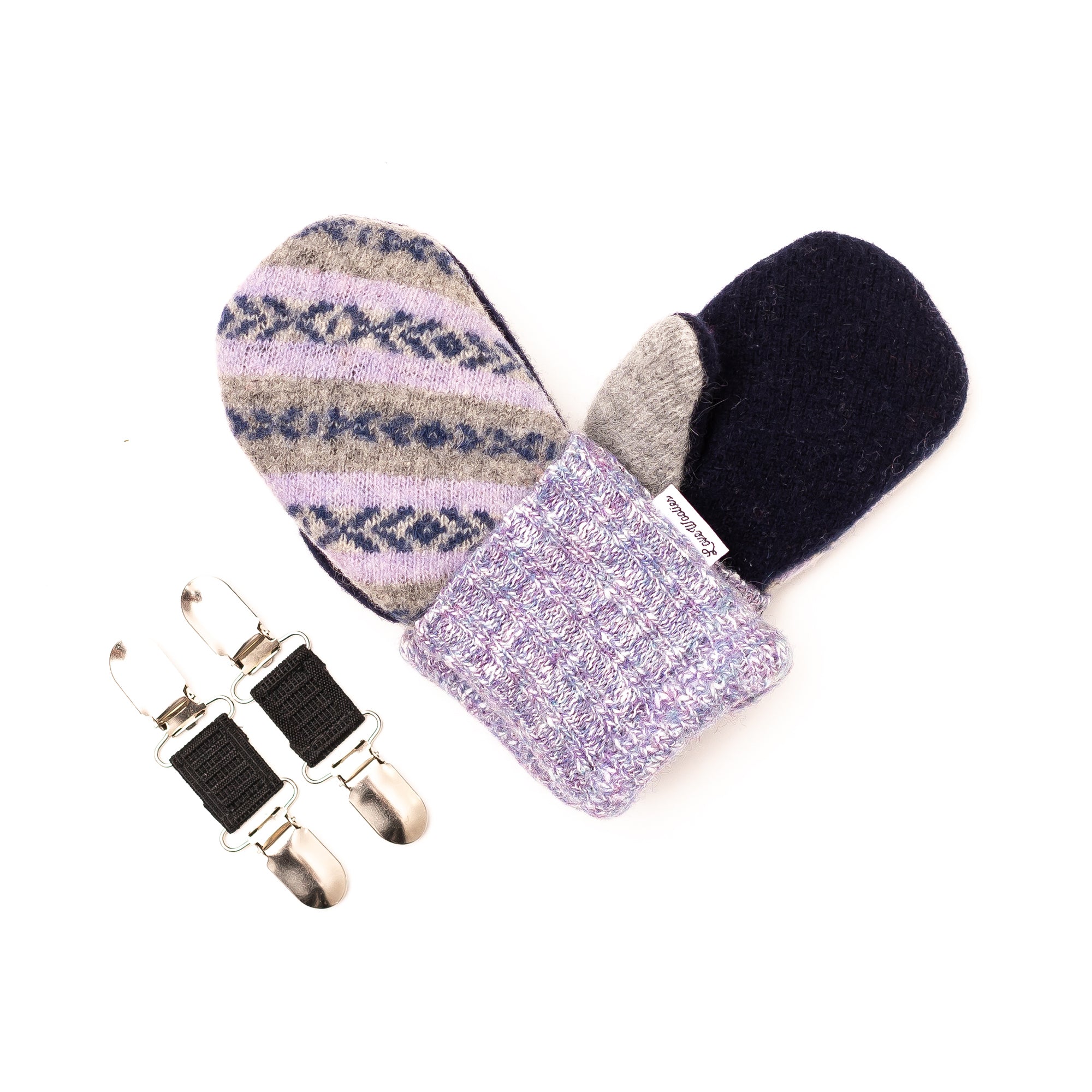 Small Kid's Wool Sweater Mittens | Lavender Lovey