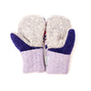 Large Kid&#39;s Wool Sweater Mittens | Purple Princess