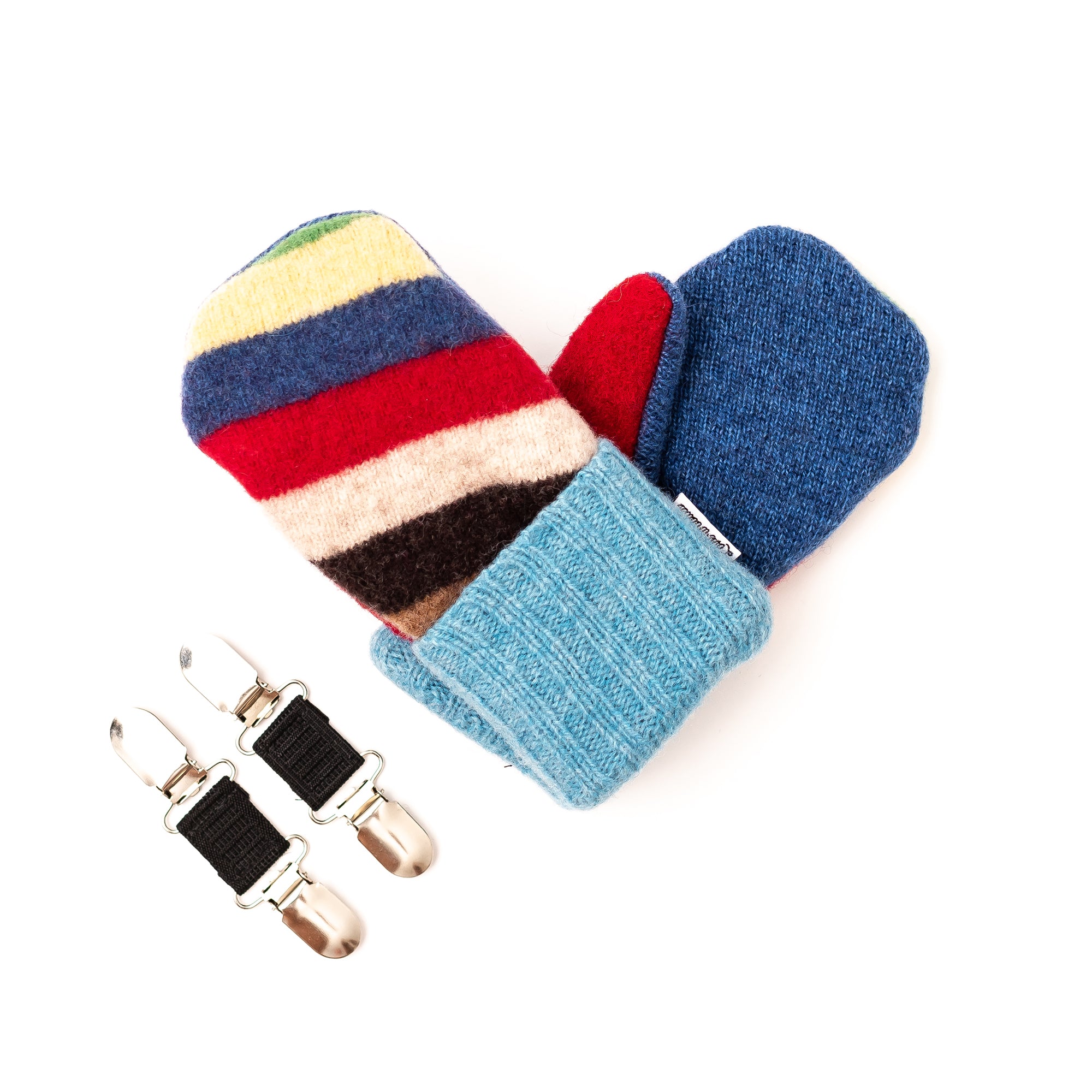 Large Kid's Wool Sweater Mittens | Box of Colors