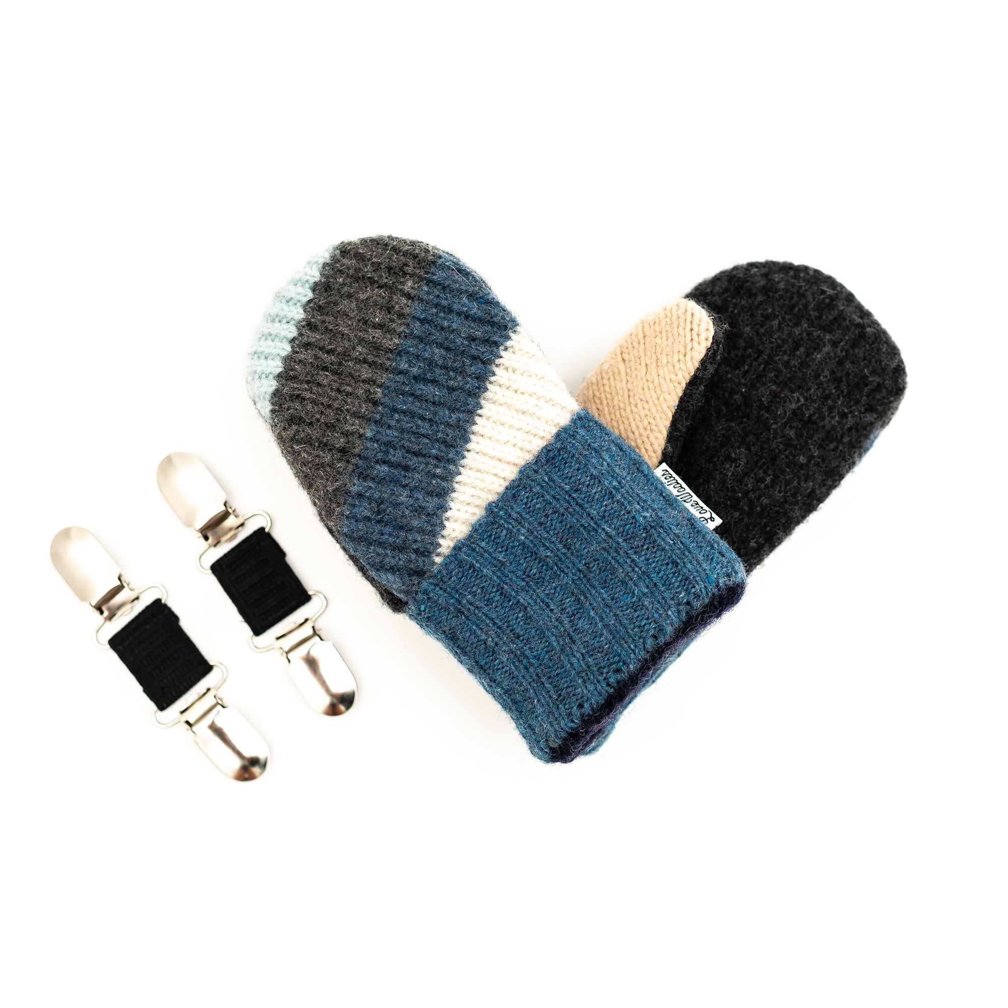 Small Kid's Wool Sweater Mittens | Icicles