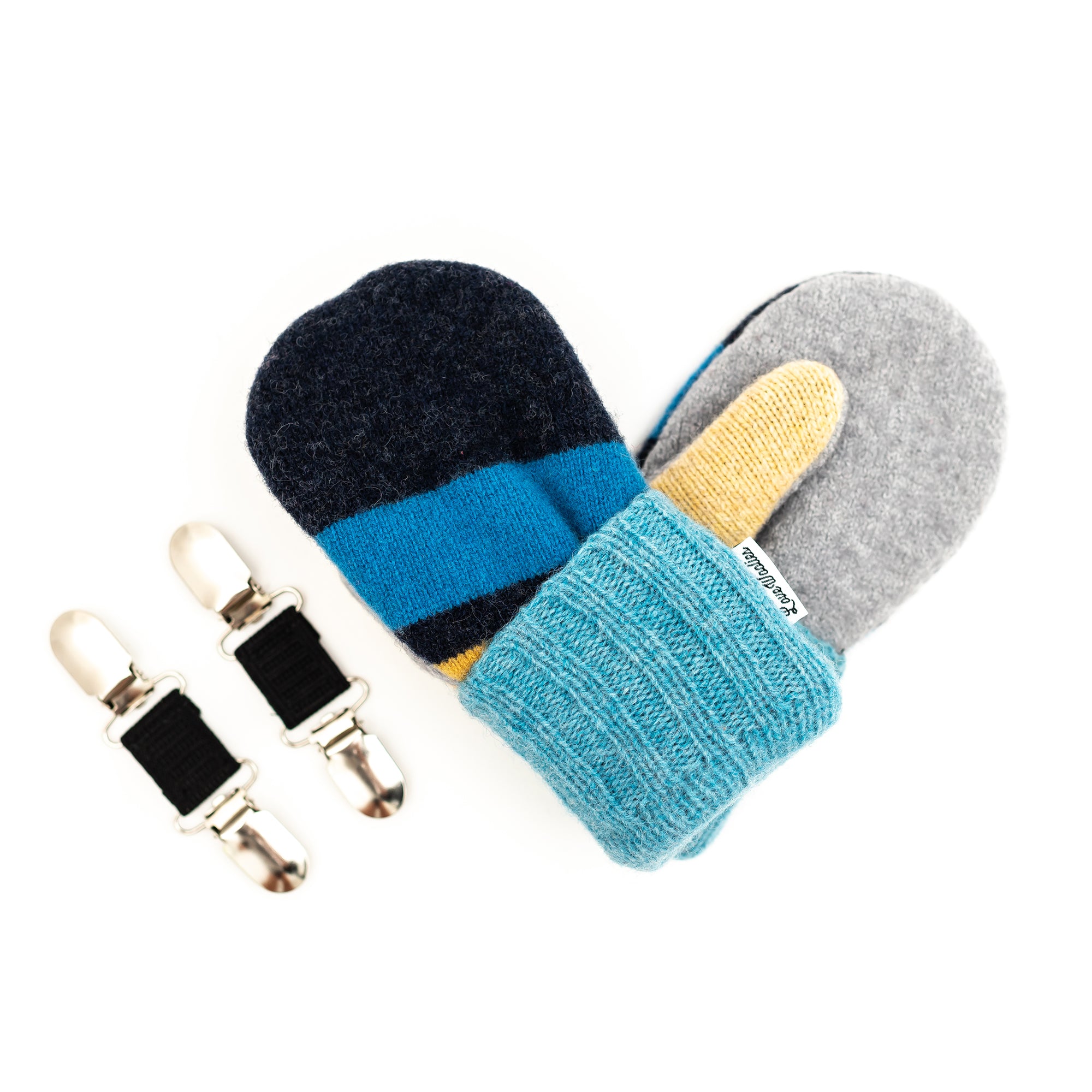 Small Kid's Wool Sweater Mittens | Baby Blues