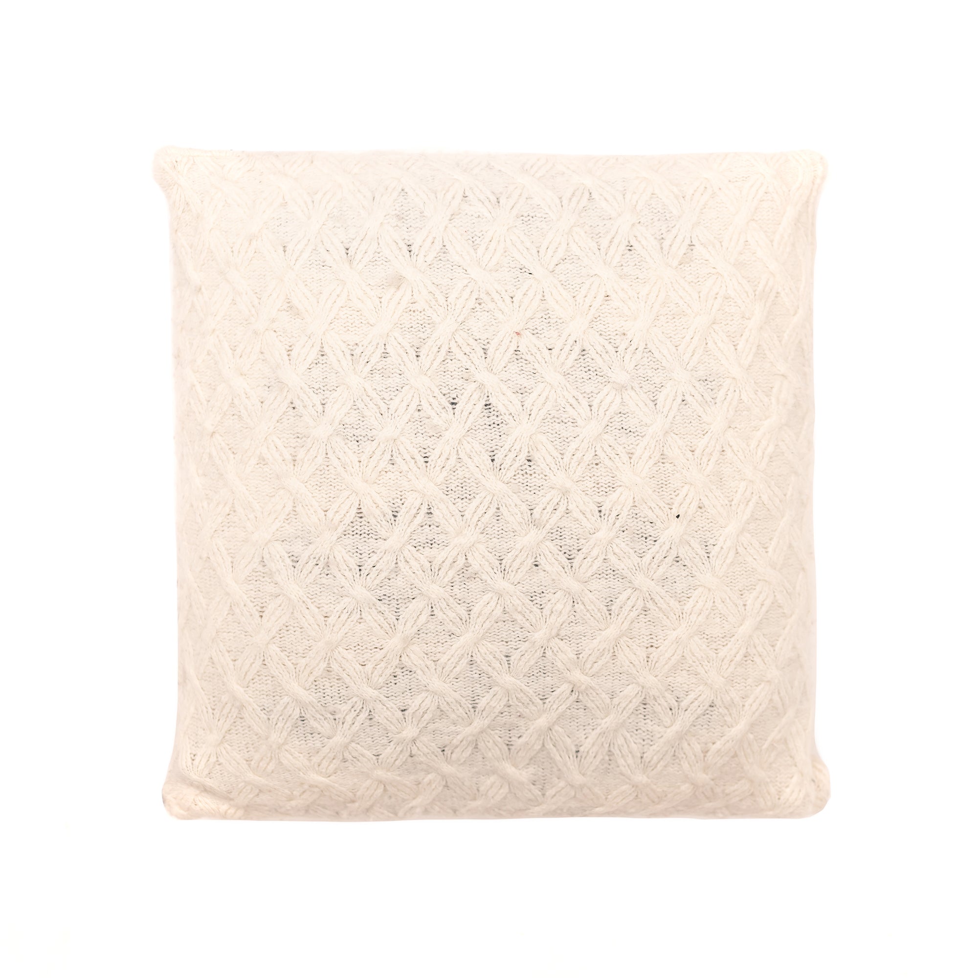 20x20 Ivory Cable Knit Pillow Cover