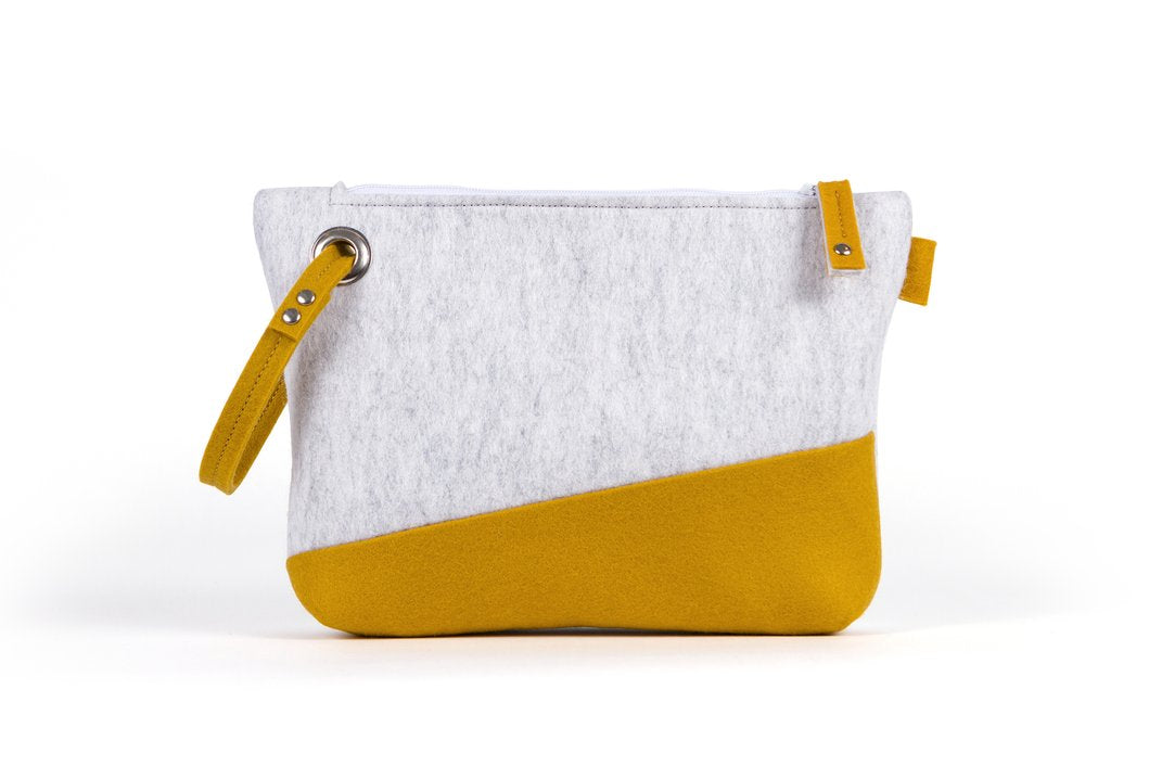 Wool Clutch - Mustard