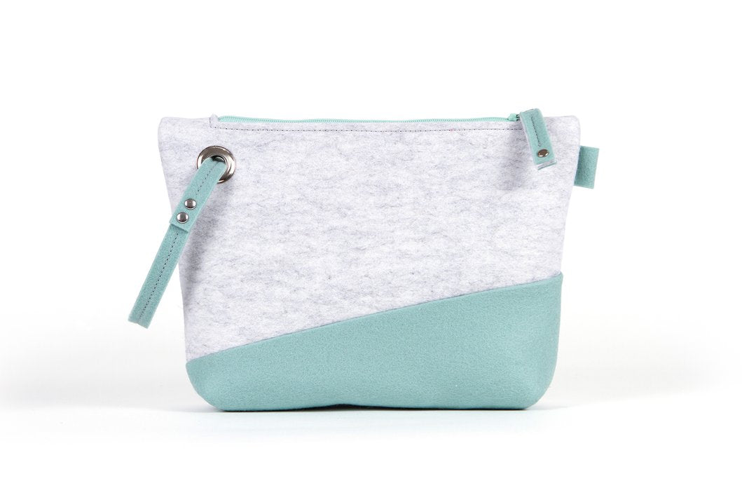 Wool Clutch - Teal