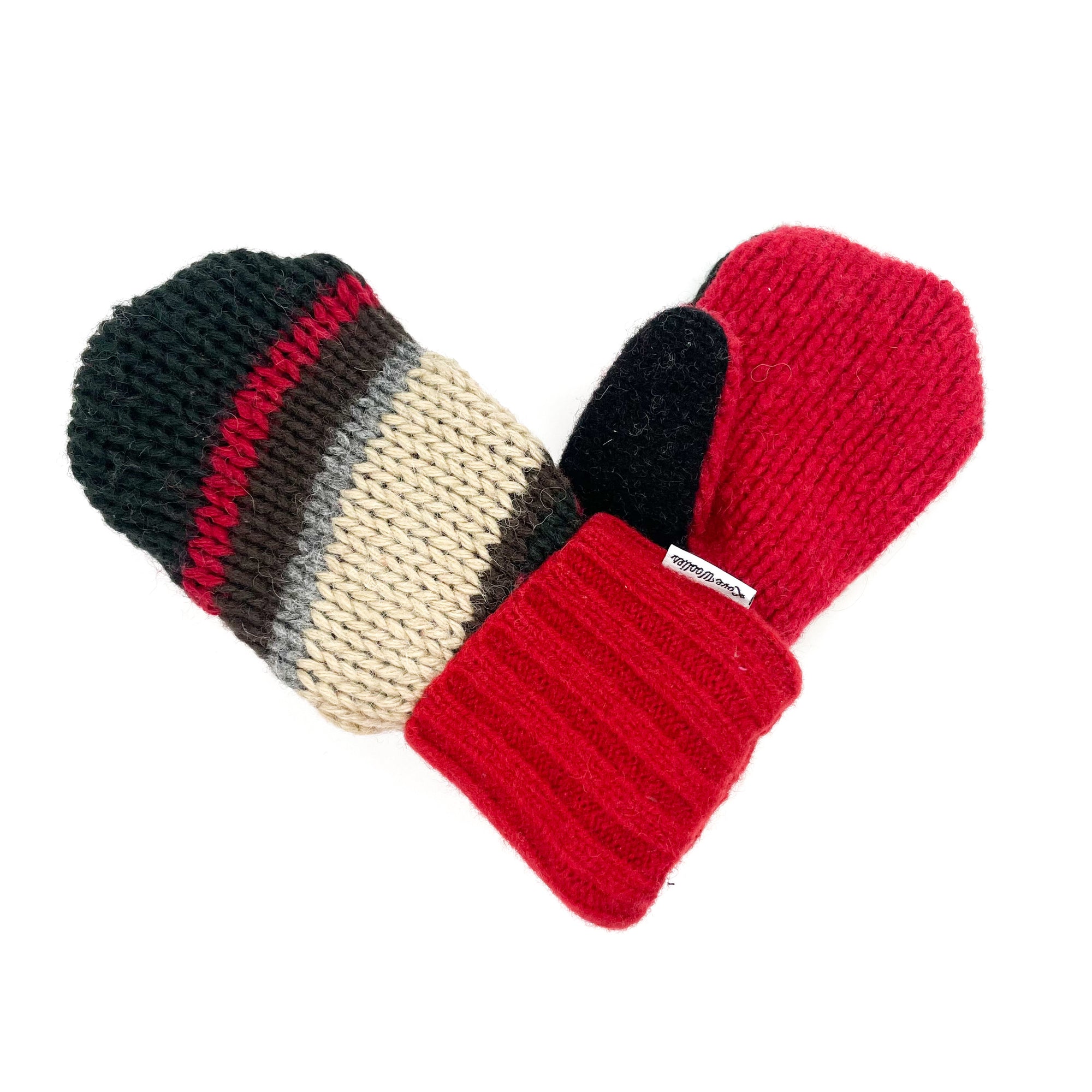 Large Kid's Wool Sweater Mittens | Be Jolly