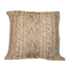12 x 12 Brown Cable Knit Pillow Cover