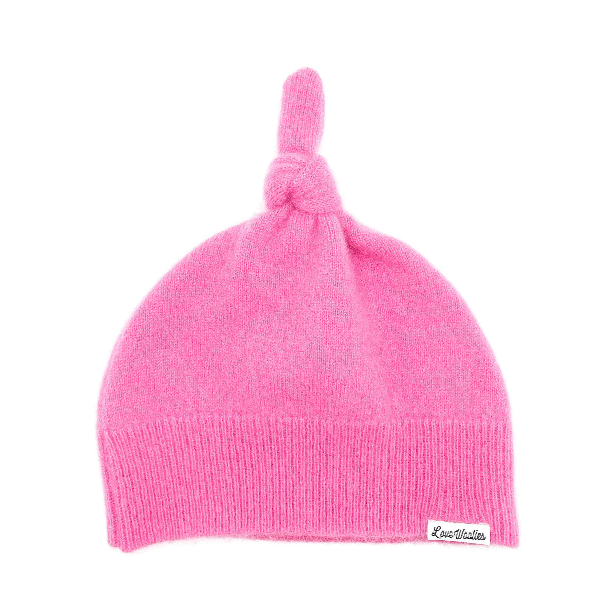 Cashmere Baby Beanie | Bright Pink