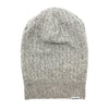 CASHMERE BEANIE | Grey Cable Knit