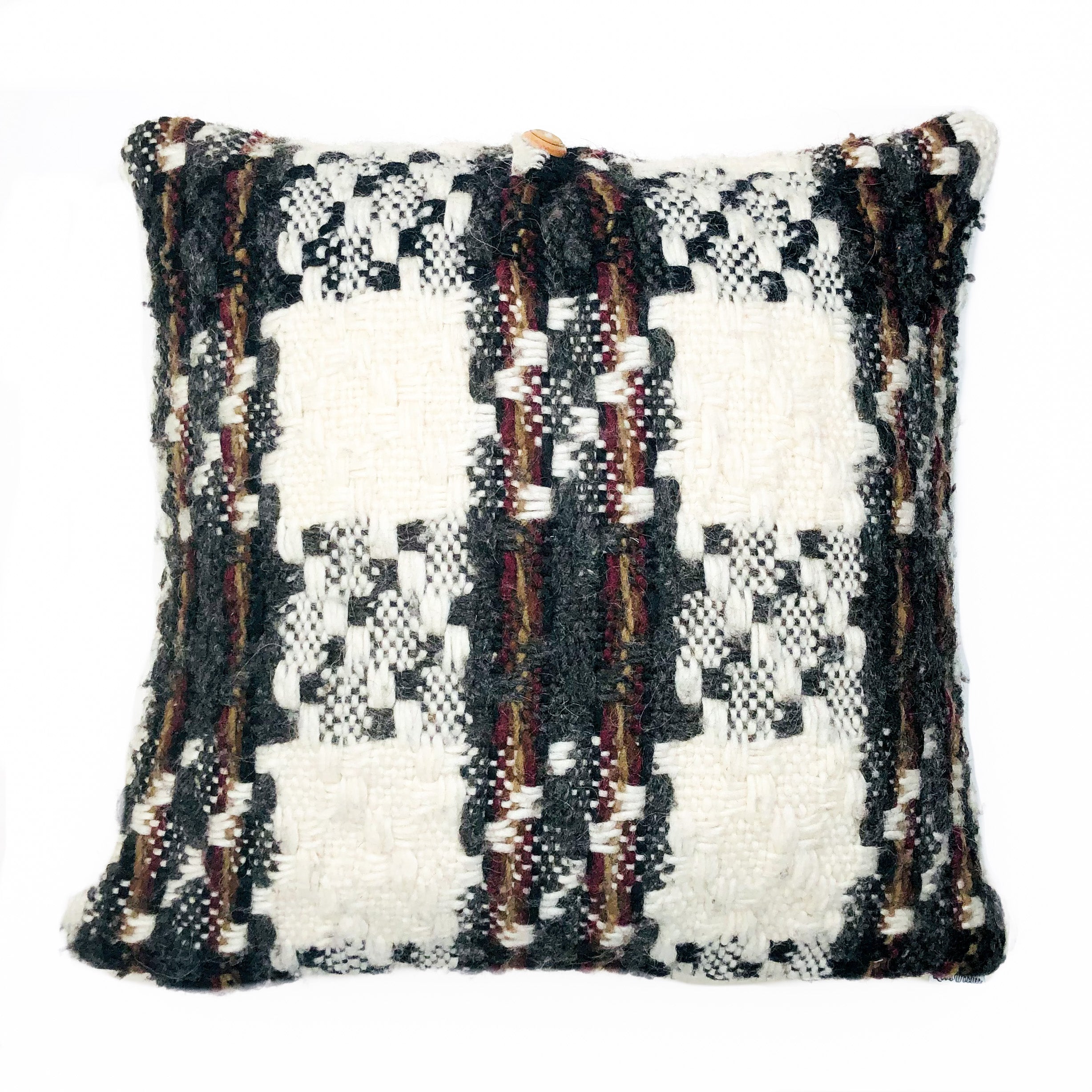 14 x 14 Cream Wool Pillow Cover - Love Woolies