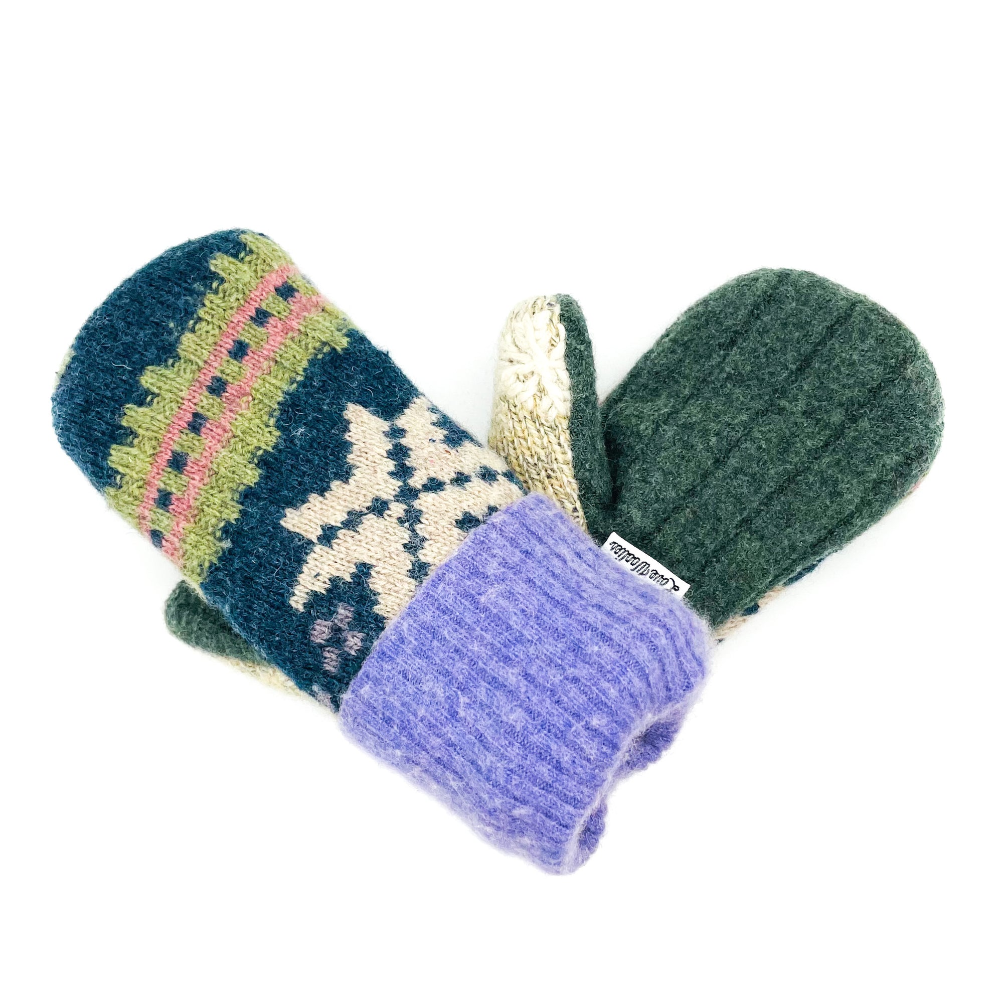 Large Kid's Wool Sweater Mittens | Winter Snow