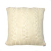 18x18 Cream Cable Knit Pillow Cover