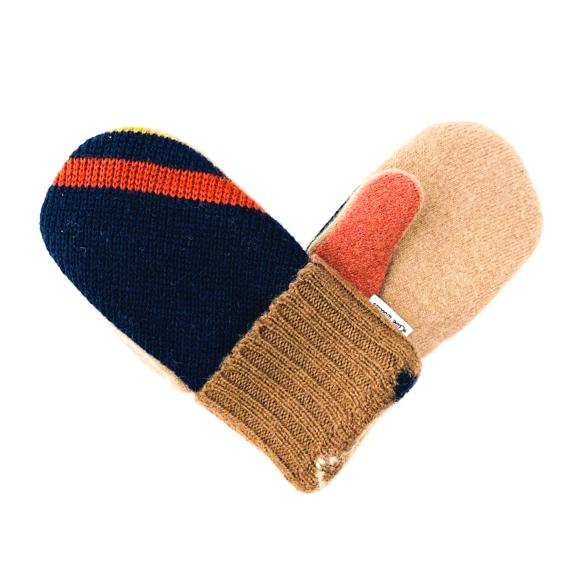 Large Kid's Wool Sweater Mittens | Bold In Blue