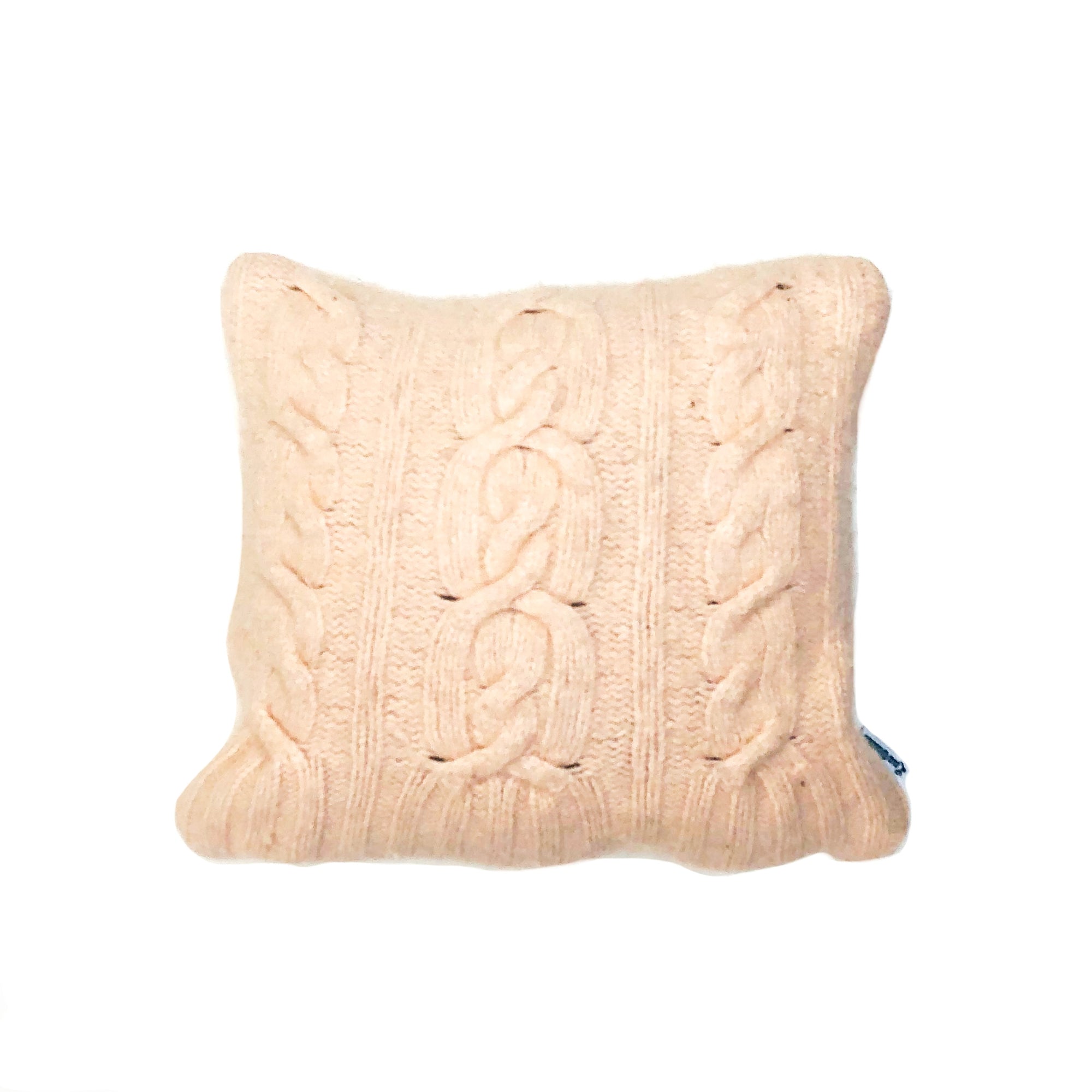 10x10 Pale Peach Cable Knit Pillow Cover