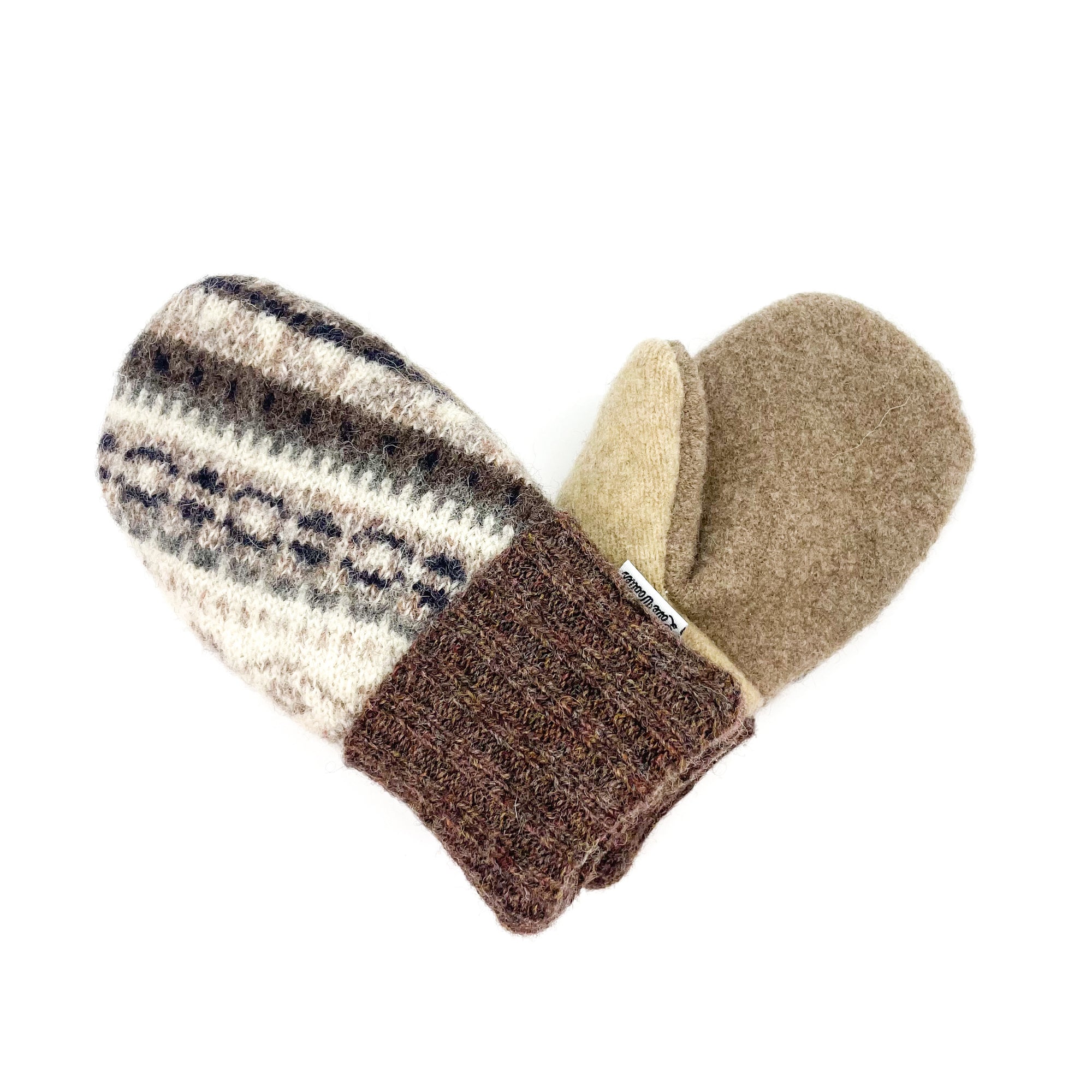 Large Kid's Wool Sweater Mittens | Cheering On Our Team