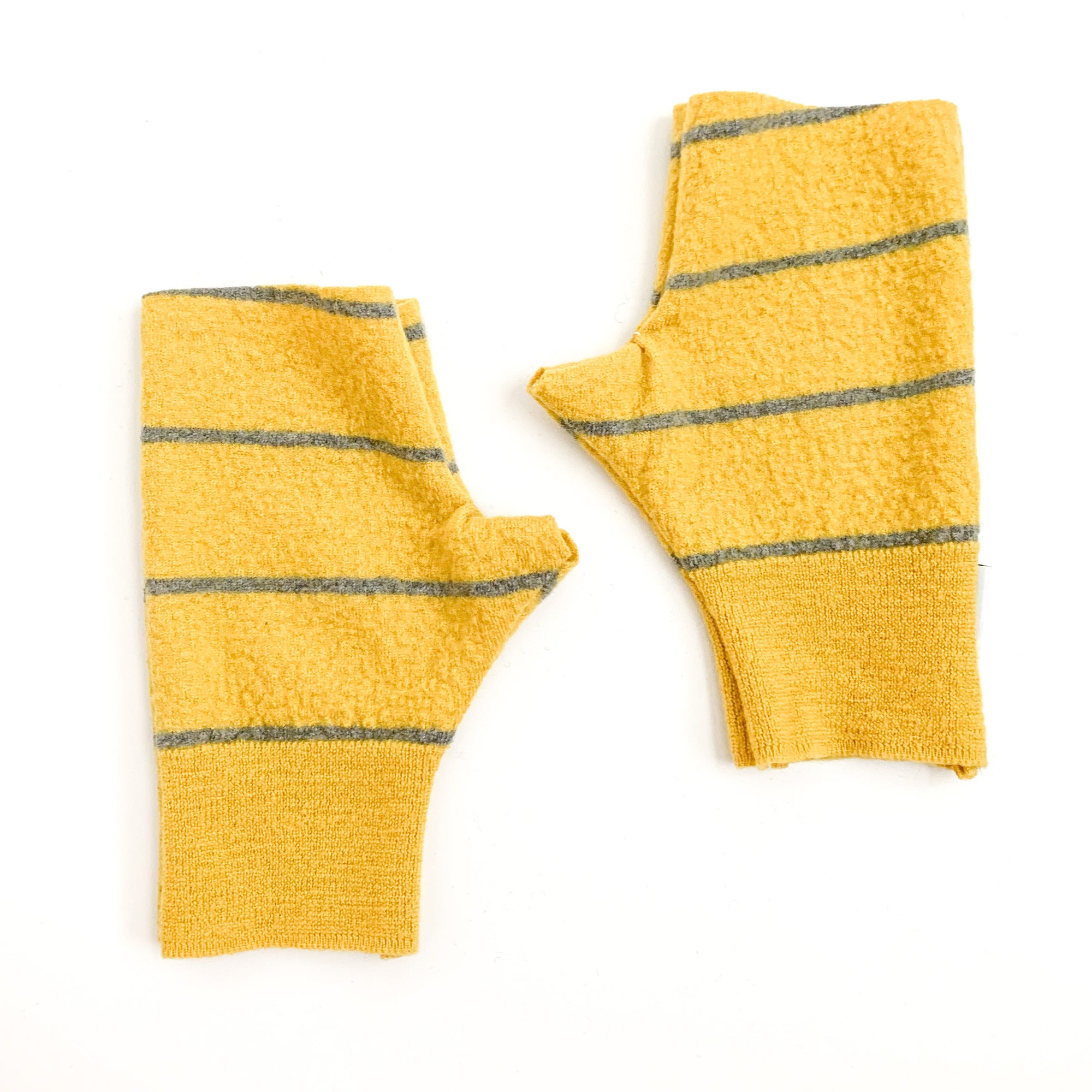 Fingerless Mittens | Sunshine Stripes